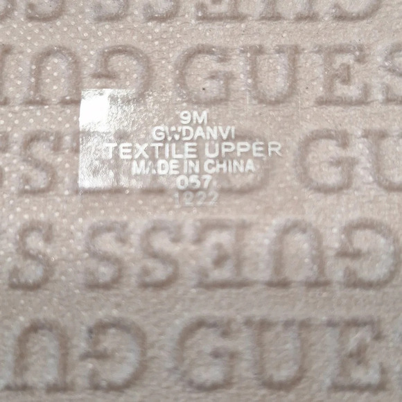 Guess "NEW" Coquette Beige Tan Metallic Crossover Strap Wedge Platform Sandal *9 - Picture 12 of 13